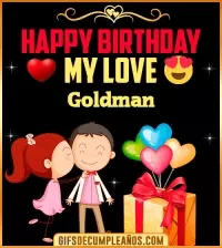Happy Birthday Love Kiss gif Goldman